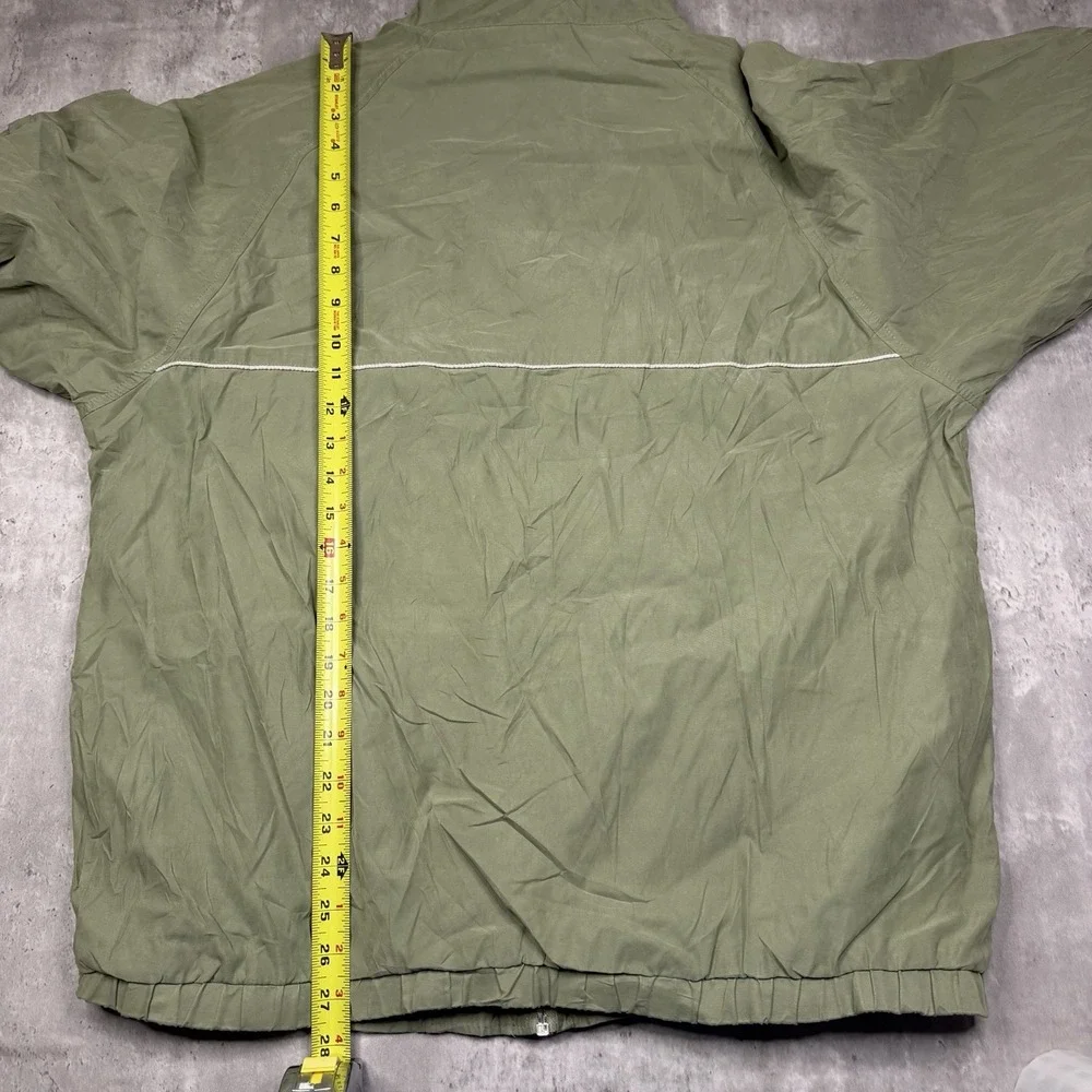Vintage IZOD Full Zip Sage Green Windbreaker Mens Jacket Large Mesh Lined Solid